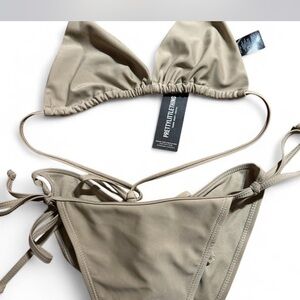 PrettyLittleThing Taupe Bikini Set
